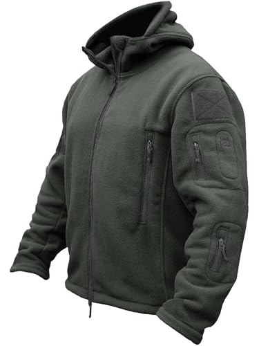 TACVASEN Herren Fleecejacke Military Outdoor Winddichte Jacke mit Kapuze- Gr. XL, Grau TACVASEN Herren Fleecejacke Military Outdoor Winddichte Jacke mit Kapuze- Gr. XL, Grau