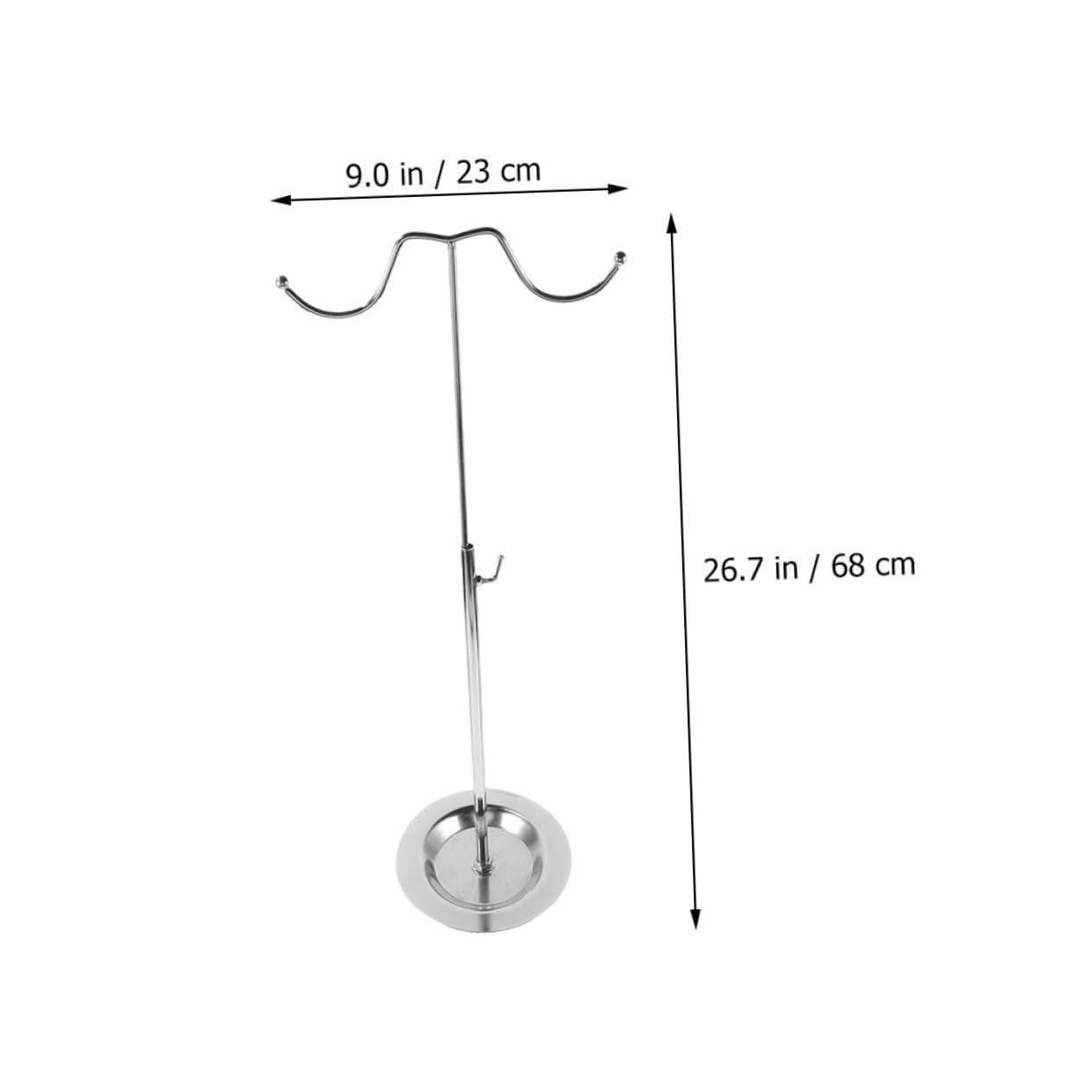 Didiseaon Adjustable Desktop Bag Display Stand 38-68cm Purse Rack Handbag Display Holder 2pcs Metal Bag Stand Purse Holder