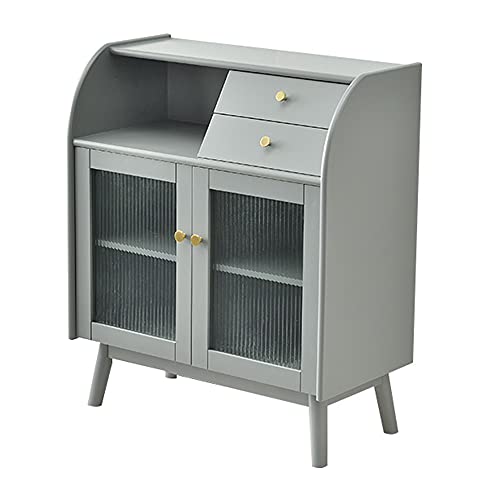 QINJIE Aparador de Consola de Entrada de Madera Simple, aparador de mesas de Buffet de Cocina, con Vidrio Changhong para Sala de Estar, Oficina, Dormitorio y Pasillo,B