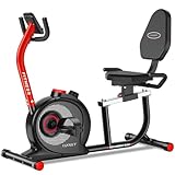 VANNECT Liegeergometer für Zuhause mit 16 verstellbaren Widerstandsstufen,Liegerad Heimtrainer mit Großer Bequem Sitz, App-Konnektivität,Bis 180kg Ergometer Fahrrad