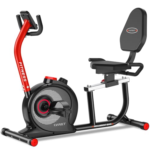 VANNECT Liegeergometer für Zuhause mit 16 verstellbaren Widerstandsstufen,Liegerad Heimtrainer mit Großer Bequem Sitz, App-Konnektivität,Bis 180kg Ergometer Fahrrad