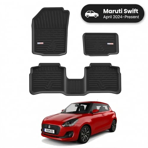 Image of 3D TPE Car Floor Mat for Swift (2024 Onwards) Custom Fit, Heavy Duty & Anti-Slip Swift Floor Mat | Easy to Clean, All Weather Resistant, Waterproof & Dustproof Car Foot Mat
