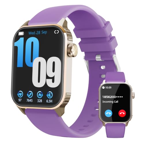Image of Smart Watch for Men, 120+ Sports Modes Smartwatch with 1.83 inch HD Touchsreen, Sleep Monitor, IP67 Waterproof, Bluetooth Call & Music Control Fitness Watch for iPhone /Android (Rose Gold+Purple)