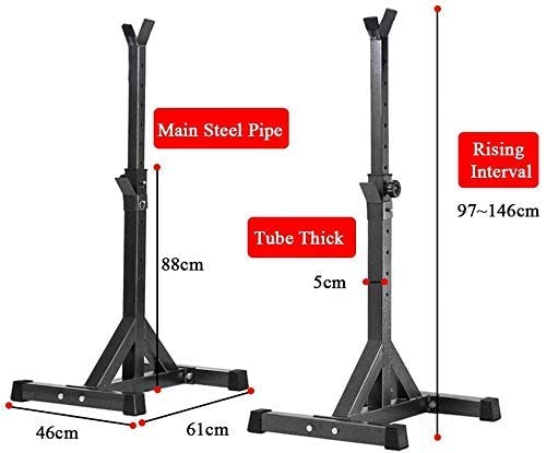 ERoomQ Squat Rack Stand Barbell Free Press Bench Home Gym Squat Rack Adjustable Barbell Rack Split Squat Rack Weightlifting Bench Press Home Fitness