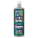 (4 PACK) - Faith in Nature - Aloe Vera Foam Shower Gel | 400ml | 4 PACK BUNDLE