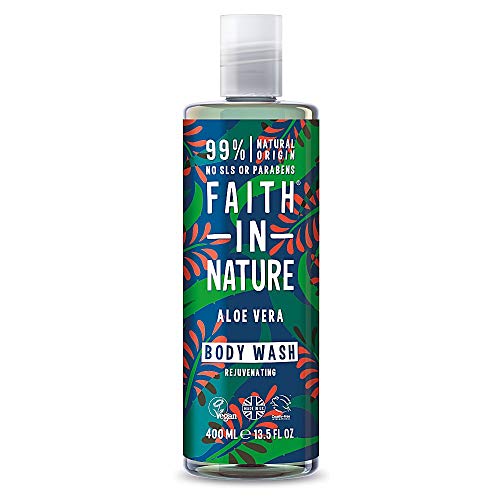 (4 PACK) - Faith in Nature - Aloe Vera Foam Shower Gel | 400ml | 4 PACK BUNDLE