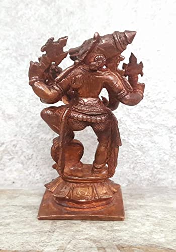 Image of Copper Idols, 3.5 inches, Copper Handmade Bhu Varaha, 280 Grams, Patina Antique Finish, Pack of 1 Piece