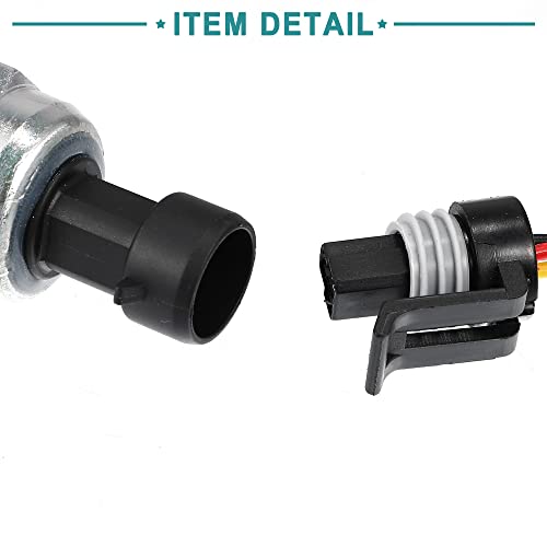 Acropix 7.3L Fuel Injection Pressure Regulator And Icp Sensor Fit For Ford F250 With Pigtail Harness Heat Shrink Crimp Connectors - Pack Of 2 Black #TOP6