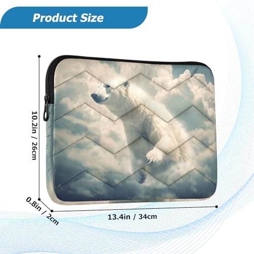 Funda para portátil blanca Cloud Bear 13-14 pulgadas miniatura 3