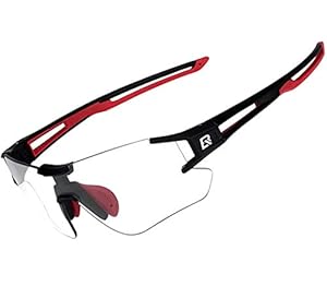 Rockbros Photochrome Radsportbrille Schwarz Rot