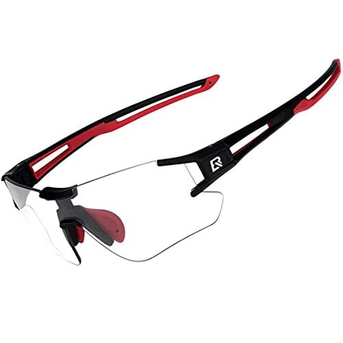 Uvex Unisex – Erwachsene, sportstyle 204 Sportbrille 7 ROCKBROS Fahrradbrille Selbsttönend für Damen Herren, Photochrome Radsportbrille Sonnenbrille mit UV400 Schutz Transprante Gläser für Outdoorsports