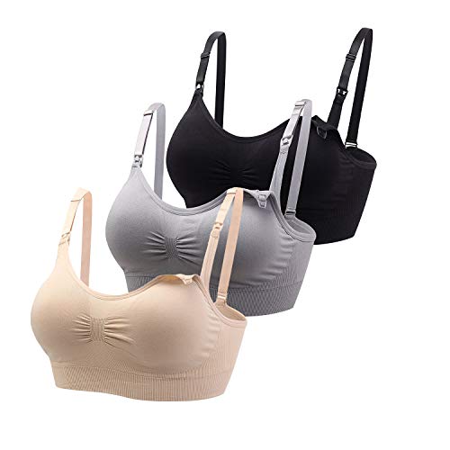 Vellette Soutiens-Gorge de maternité sans Couture pour Femmes allaitant avec rallonges de Soutien-Gorge inclues (Lot de 2 / Lot de 3) Cover