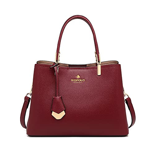 Bolsas de mão e ombro femininas da moda para compras Presentes de casamento (Vermelho)