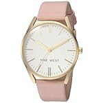 Nine-West-Womens-NW1994WTPK-Gold-Tone-and-Pastel-Pink-Strap-Watch