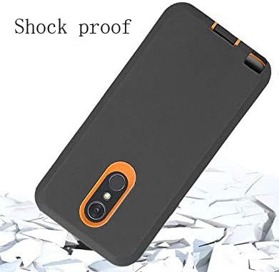 Annymall Case for LG Stylo 3 Plus Case, Heavy Duty Shockproof Full-Body Protective Hybrid Case with Built-in Screen Protector for LG Stylo 3 / LG Stylo 3 Plus (Orange)