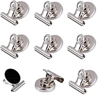 Yunpo tech 10 Pieces Fridge Magnets Clips Strong Refrigerator Magnets Clips for Kitchen Fridge Photo Displays Home School Whiteboard Magnetic Clips