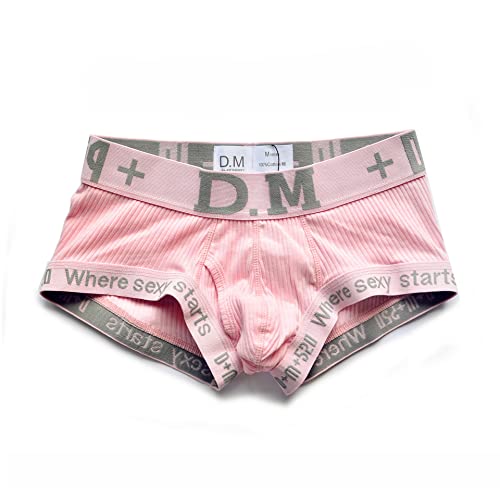 D.M Men's Underwear Trunks Briefs Cotton Fashion Low Rise Comfortable Underpants