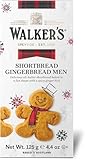 Walker’s Festive Shortbread Gingerbread Men – 4.4 oz Shortbread Cookie Box - Includes All-Butter Gingerbread Man Cookies