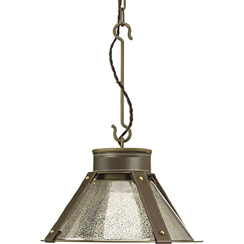 Point Dume™ - Rockdance Collection 1-Light Mercury Glass Coastal Pendant Light Aged Brass