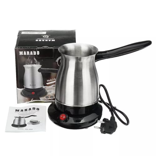 Caffettiera Elettrica Moka Caffè Turco Cappuccino Bollitore 600w In Acciaio
