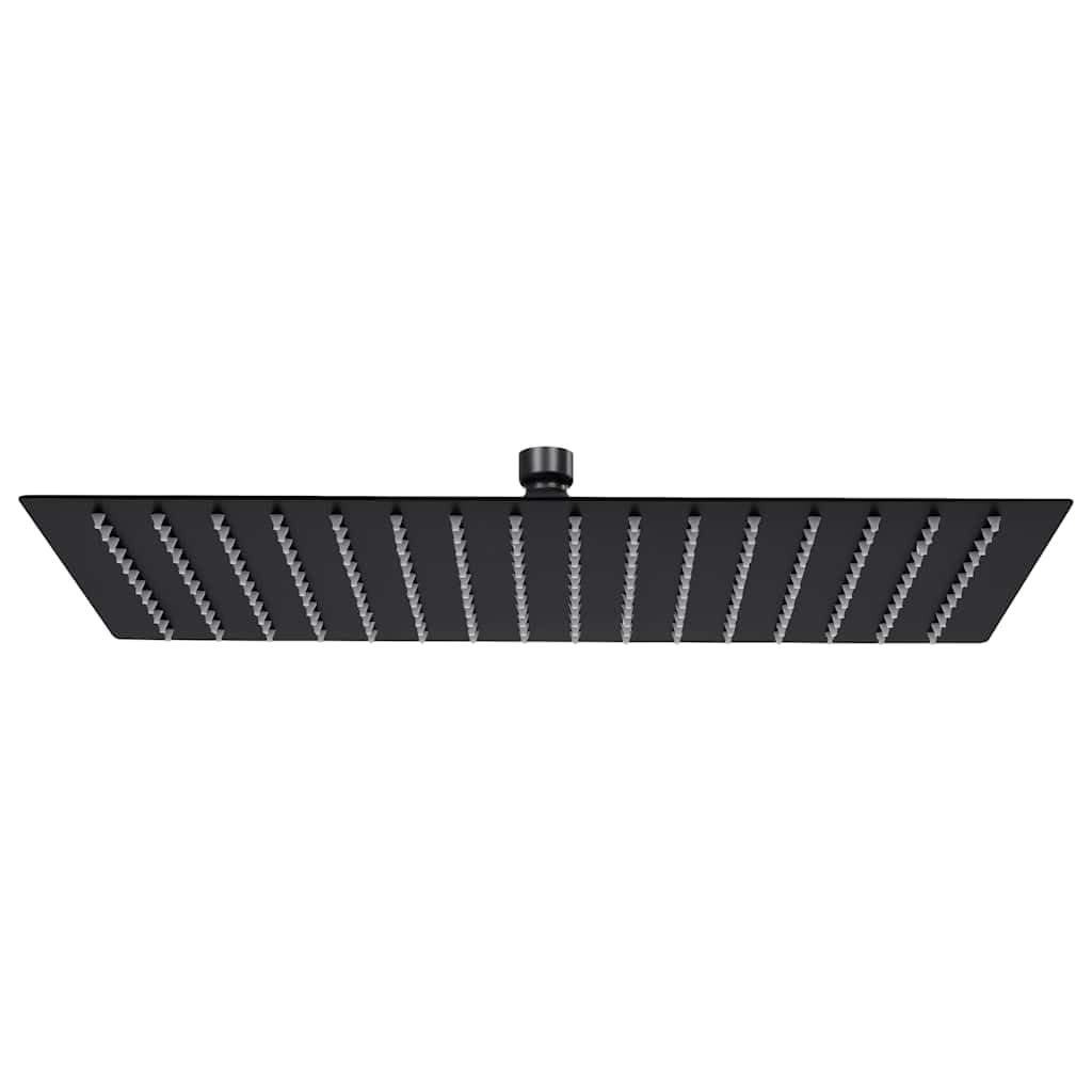Ducha de lluvia de acero inoxidable 40 x 30 cm, rectangular, color negro, alcachofa de ducha de lluvia, ducha de ducha, ducha, ducha, baño, sanitario, 192 boquillas, montaje en pared o techo
