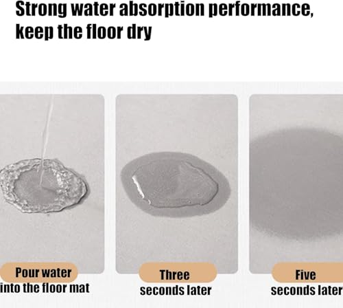 Tapis absorbant antidérapant en diatomée à séchage rapide pour douche - 7