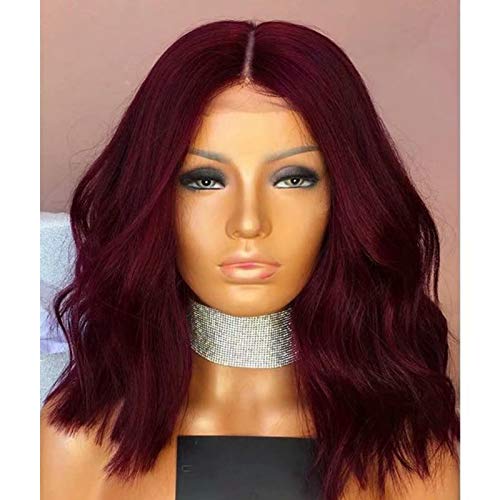 ten chopsticks 99j Color Short Lace Front Human Hair Wigs Pre Plucked With Baby Hair Loose Wave Brazilian Remy Hair Lace Front Bob Wigs
