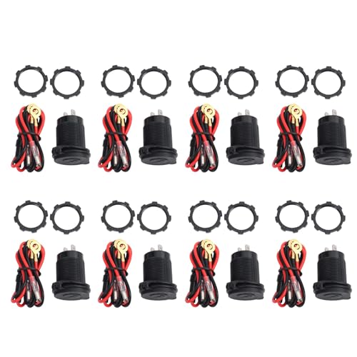 Cargador de Coche USB Dual 12V Carga Rápida 3.0 de 36W con Interruptor para Camión Moto Verde