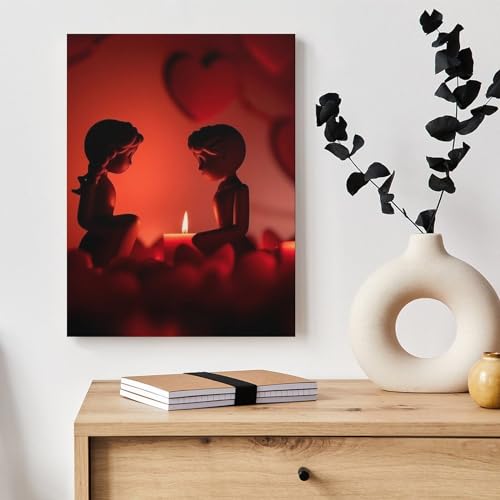 Toile silhouette bougie 30x40 pour habiller un mur blanc vide