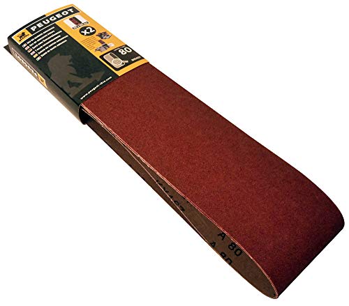 Peugeot 805407 Jeu de 2 Bandes pour combiné Energysand 100B/200ASP 915 x 100 mm Grain à 80 Cover