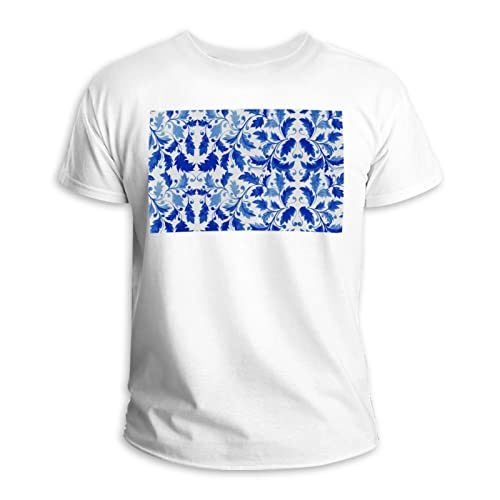 T-shirt motif bleu traditionnel coton pour éviter la routine