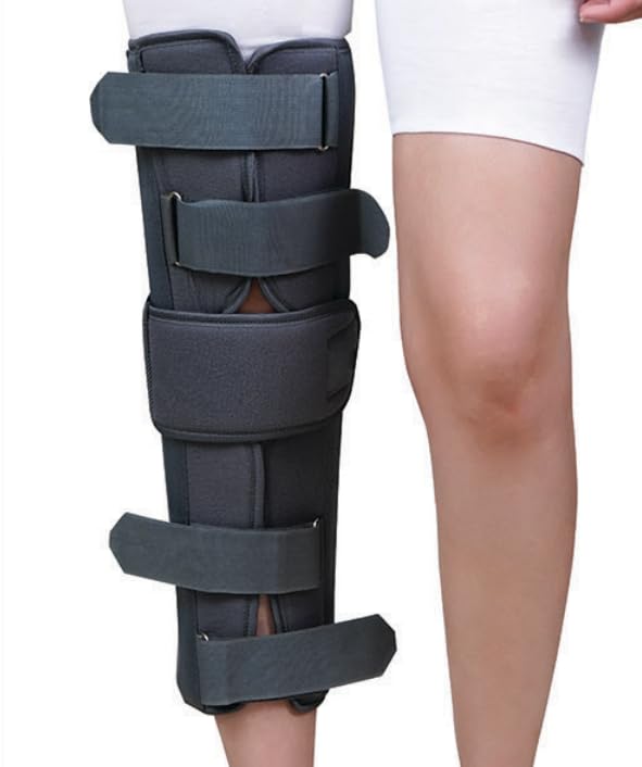 Image of Knee Immobilizer Brace for Knee support for dislocation injuries ligament tear wraparound knee stabilizer splint for men & women (SMALL)