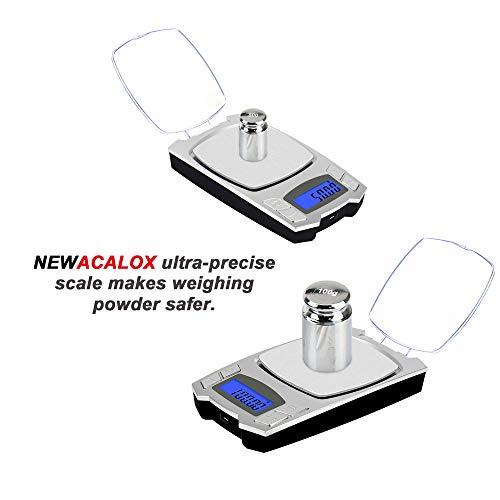 500g x 0.01g Digital Milligram Scale Rechargeable Scales for Jewelry Power Weighing, Mini LCD Pocket Lab scale (Silver)