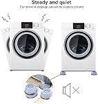 8 Pcs Shock et le bruit Annulant Machine de lavage support, réduction du bruit et anti-dérapant machine de lavage en caoutchouc anti vibration Pads de pieds, anti-Walk sécheuse tampons de vibration, stabilisateur machine de laver