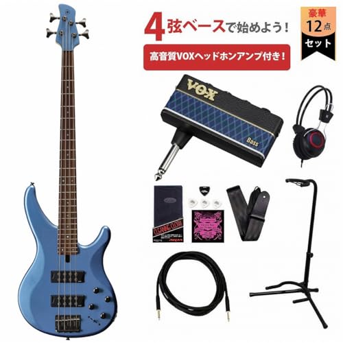 YAMAHA / TRBX304 ファクトリーブルー(FTB) TRBX300シリーズ ヤマハ TRBX アクティブベース VOXヘッドホンアンプ(Amplug Bass 3)付属エレキベース初心者セットR
