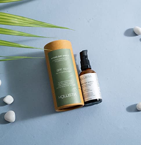 Image of Hydra Day Shield Sunscreen SPF 50 PA+++ | 72 hour Hydration All Skin Types | Broad Spectrum UVA & UVB Protection | Lightweight, Water & Sweat Resistant | No White Cast for Women & Men | 50ml