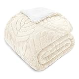 Whale Flotilla Sherpa Fleece King Size Blanket for Bed, 90x104 Inch Reversible Lightweight Blankets for All Season, Soft and Warm, White