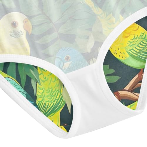 Toddler Panties, Cute Parrot Green Cotton Girls Underwear, 2–8 Years4