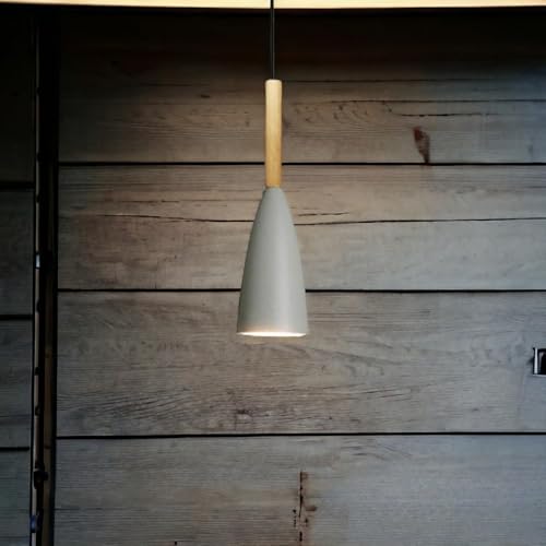 Image of GreyWings Modern Cone Grey Aluminium Hanging Pendant Light Cord, Antique Decor,Bulb not Included, Pack of 4