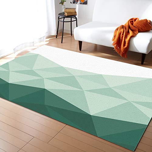 Alfombra De Dormitorio Geométrico Chic Triángulo Cuadros Color Ombre Geometría Atrapar Suciedad Felpudo Entrada Lavable,Suave Felpudo Entrada Casa para Tienda Puerta Dormitorio 120X160Cm