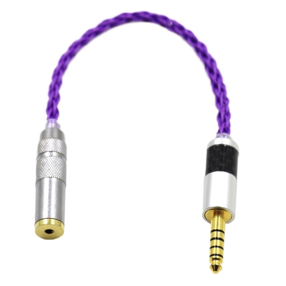 Câble adaptateur HiFi 4,4 mm pour casque audio 4,4 mm vers 2,5 mm mâle vers femelle Violet 1 m