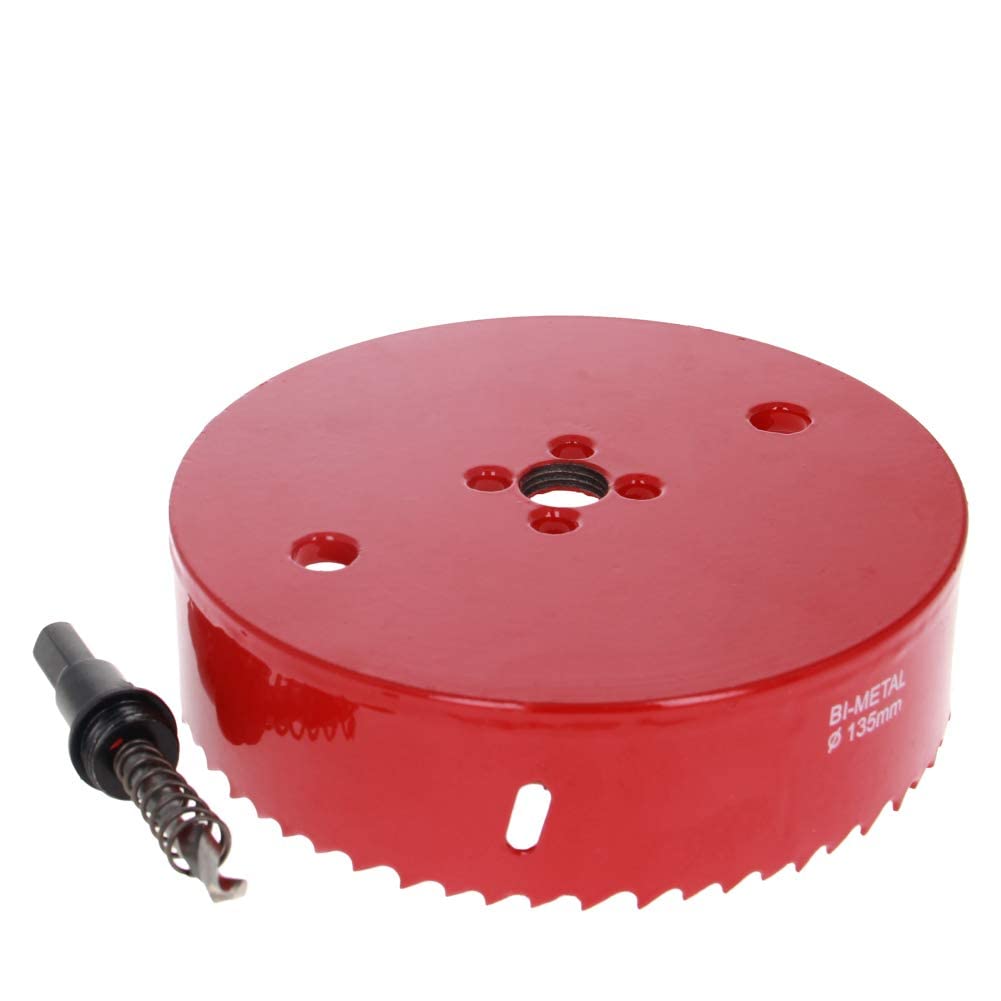 Utoolmart Bi-Metal Hole Cutter 5.3"/135mm Hole Saw, Stainless Steel Drill Bits Cutter with 25mm Triangular Handle