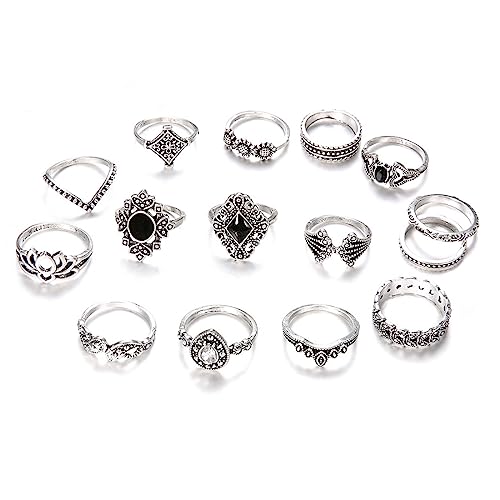 ARH 15pcs Boho Anillo Set, Vintage tallada nudillo...