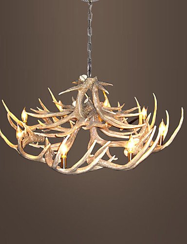 Illuminazione jiaily vintage lampadario di corna di illuminazione attrezzatura industriale Paese 8-luci adatta per soggiorno sala da pranzo Facile installazione, 220-240V