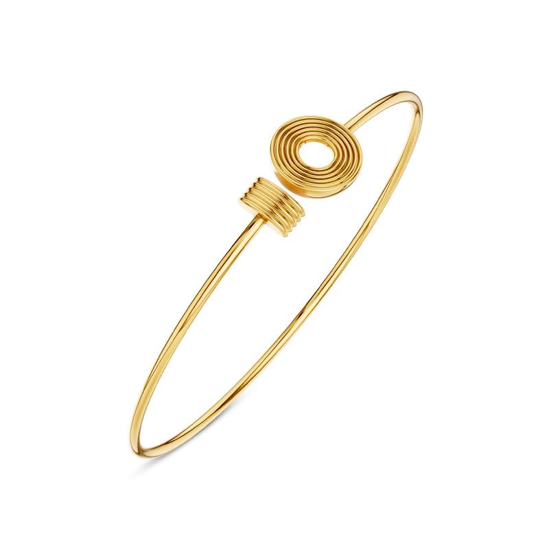 Image of Kisna 9 KT Orbit Flexible Yellow Gold Bangle For Women