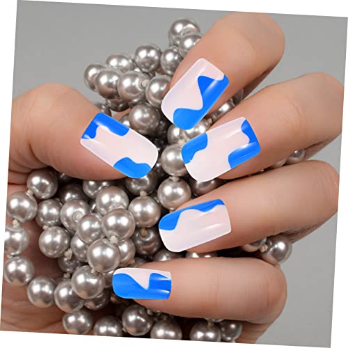 Beaupretty 240 Peças Remendo De Unhas Prensa Em Unhas Caixão Unhas Brancas Prensa Branca Em Unhas Pr