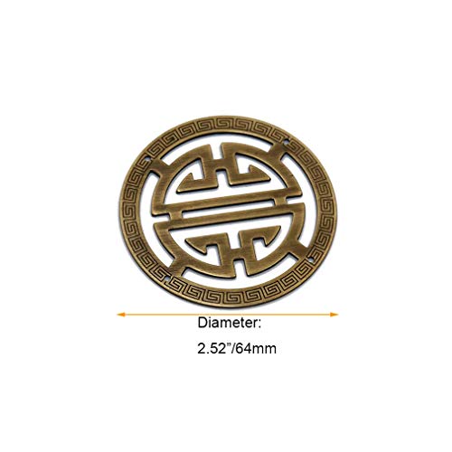 Tiazza 4Pcs Antique Brass Decorative Round Corner Protectors Wooden Jewelry Box Cabinet Drawer Copper Accessories - Image 2