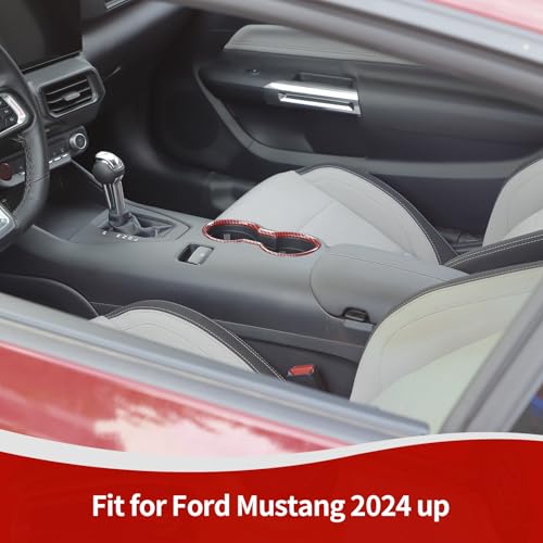 Cubierta de portavasos frontal para Mustang 2024 rojo miniatura 4