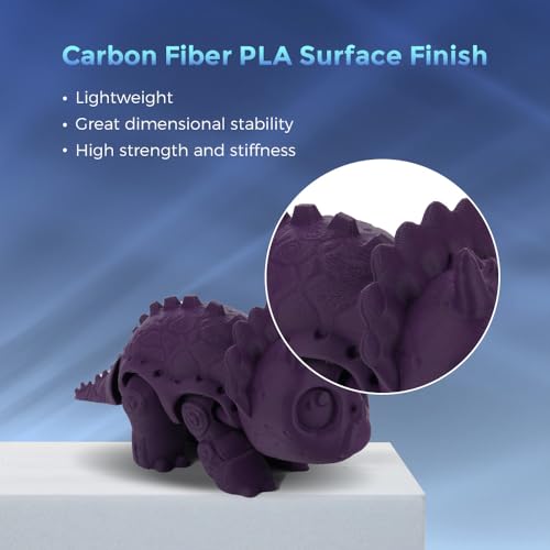 Image of FLASHFORGE Carbon Fiber PLA Filament 1.75mm, Carbon Fiber Reinforced PLA 3D Printer Filament, 1KG Spool Dimensional Accuracy + /- 0.02mm, High Strength & High Abrasion-Resistance (Iris Purple)