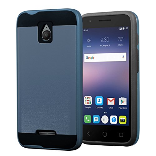 Alcatel Streak Case, Alcatel Dawn Case, Alcatel Ideal Case, Alcatel Pixi Avion/Pixi Bond Case, Capsule-Case Hybrid Fusion Daul Layer Slick Armor Case (Black & Blue) #TOP9